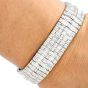 Modern 16.72cts Diamond Platinum Double Line Wide Link Bracelet
