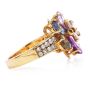 Bvlgari Flower Natural Sapphire Diamond 18K Yellow Gold Bulgari Ring