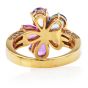 Bvlgari Flower Natural Sapphire Diamond 18K Yellow Gold Bulgari Ring