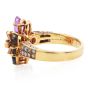 Bvlgari Flower Natural Sapphire Diamond 18K Yellow Gold Bulgari Ring