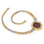 Vintage Ancient Claudius Coin18k Diamond  Monete  Tri-Color Necklace