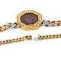 Vintage Ancient Claudius Coin18k Diamond  Monete  Tri-Color Necklace