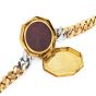 Vintage Ancient Claudius Coin18k Diamond  Monete  Tri-Color Necklace