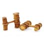 Tiffany Vintage Diamond 18K Gold Men cylinder Rope Cufflinks