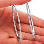 Large Diamond Hoop White Gold Inside Outside Hoop Earrings