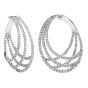 Modern 3.95ct Diamond  Gold Crossover Multi Hoop Earrings