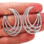 Modern 3.95ct Diamond  Gold Crossover Multi Hoop Earrings