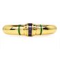 Italian Amethyst 1990's 18K Gold Bold Bangle Bracelet-Dover Jewelry