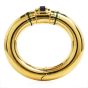 Italian Amethyst 1990's 18K Gold Bold Bangle Bracelet-Dover Jewelry