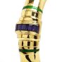 Italian Amethyst 1990's 18K Gold Bold Bangle Bracelet-Dover Jewelry