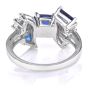 Estate Diamond Sapphire 18K Gold Bow Designed Engagement Ring|DoverJewelry|