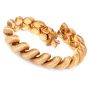 Vintage Buccellati 18K Gold Satin Finish Torsade Wide Link Bracelet 