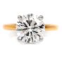 GIA 2.71 M VS2  Round Diamond  Solitaire Engagement Ring