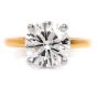GIA 2.71 M VS2  Round Diamond  Solitaire Engagement Ring