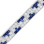 Sophia D Art Deco Sapphire Diamond Platinum Line Bracelet