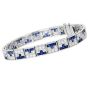 Sophia D Art Deco Sapphire Diamond Platinum Line Bracelet