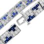 Sophia D Art Deco Sapphire Diamond Platinum Line Bracelet