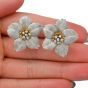Buccellati Diamond Flower 18K Two-Tone Clip-On Earrings-Dover Jewelry