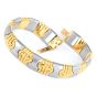 Bvlgari Parentesi 18K Gold Stainless Steel Link Bracelet-Dover Jewelry