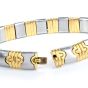 Bvlgari Parentesi 18K Gold Stainless Steel Link Bracelet-Dover Jewelry