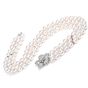 Vintage Diamond Akoya Pearl Platinum Triple Strand Choker Necklace