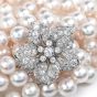 Vintage Diamond Akoya Pearl Platinum Triple Strand Choker Necklace