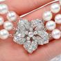Vintage Diamond Akoya Pearl Platinum Triple Strand Choker Necklace