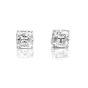 GIA 2.13cttw Square Brilliant Diamond 14K Gold  Stud Earrings-Dover Jewelry