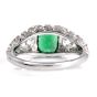 Vintage GIA No Oil Colombian Emerald Diamond Platinum Engagement Ring|Dover Jewelry|