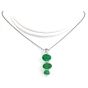 Colombian Emerald Diamond Carvin French Carved Platinum Necklace-Dover Jewelry