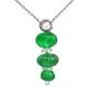 Colombian Emerald Diamond Carvin French Carved Platinum Necklace-Dover Jewelry