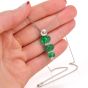 Colombian Emerald Diamond Carvin French Carved Platinum Necklace-Dover Jewelry