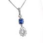 Vintage  Tiffany & Co. Kashmir Sapphire  Diamond Platinum Dangle Pendant 