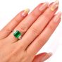 BVLGARI 4.86 carats GRS Emerald Diamond Platinum Engagement Ring |DoverJewelry|