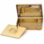 Vintage 14K Yellow Gold Diamond Sapphire Compact Box 115. grams