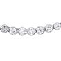 Vintage 11.80cts Diamond Riviera 18K White Gold Tennis Choker Necklace