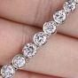 Vintage 11.80cts Diamond Riviera 18K White Gold Tennis Choker Necklace