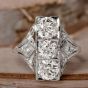 GIA Antique Old European Cut 3.40ct Diamond Platinum Ring l Antique Jewelry l Dover Jewelry 