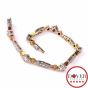 Michael Beaudry 4.30ct Pink Yellow Diamond Platinum Gold Bracelet