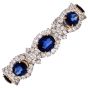 Impressive 39.68cts sapphire diamond platinum bracelet