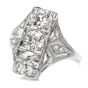 GIA Antique Old European Cut 3.40ct Diamond Platinum Ring l Antique Jewelry l Dover Jewelry 