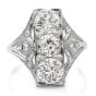 GIA Antique Old European Cut 3.40ct Diamond Platinum Ring l Antique Jewelry l Dover Jewelry 
