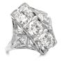 GIA Antique Old European Cut 3.40ct Diamond Platinum Ring l Antique Jewelry l Dover Jewelry 