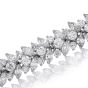20.11ct Diamond Platinum Cluster Floral Link Bracelet