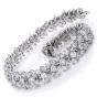 20.11ct Diamond Platinum Cluster Floral Link Bracelet