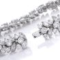 20.11ct Diamond Platinum Cluster Floral Link Bracelet
