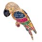 Estate Pave Diamond 16.10cts Multigem 18K Gold Parrot Brooch pin |Dover Jewelry|