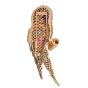 Estate Pave Diamond 16.10cts Multigem 18K Gold Parrot Brooch pin |Dover Jewelry|