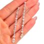 Estate 6.00ctw Diamond 18K Gold Linear Tear Drop Long Earrings|Dover Jewelry|