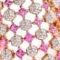 Estate Designer Paolo Costagli Sapphire Diamond 18K Pink Gold Wide Cuff Bracelet |Dover Jewelry|